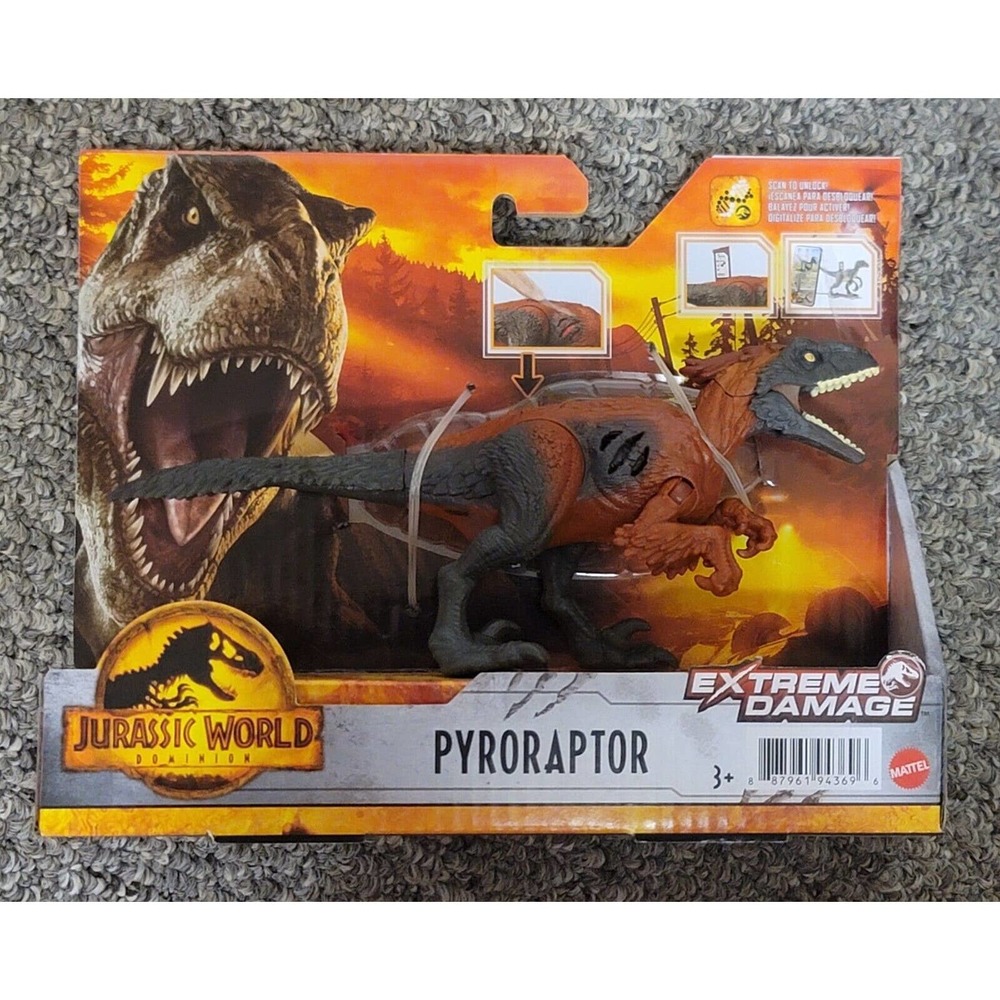 Jurassic World Dominion Pyroraptor Extreme Damage Action Figure New